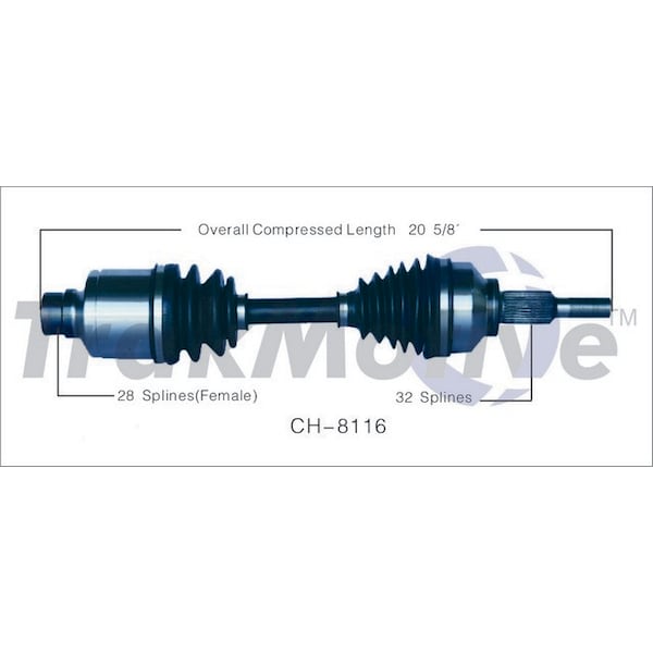 Surtrack Axle Cv Axle Shaft, Ch-8116 CH-8116 - main